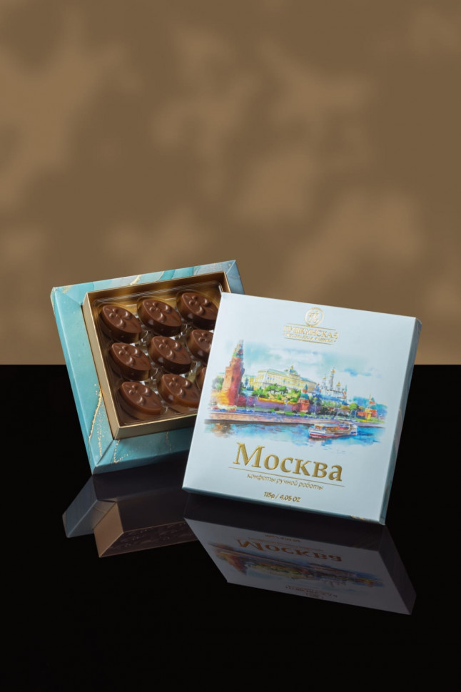  Пушкинская фабрика Конфеты Миндаль (Москва), 115г(голубая коробка) в Будённовске